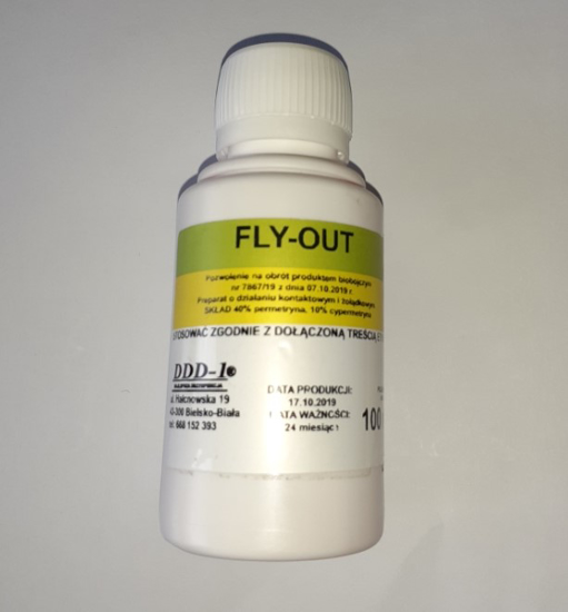 Obrazek FLY-OUT 100 ml do skutecznego zwalczania much.
